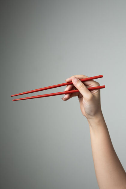 手臂手筷红色亚日中餐传统风格筷子器具吃