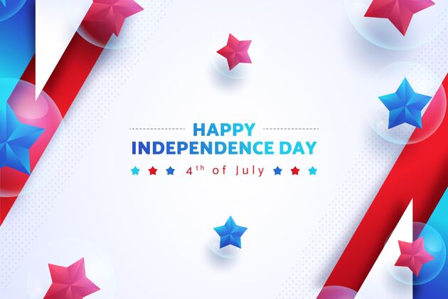 独立宣言七月四日-独立日插画美国庆祝7月4日