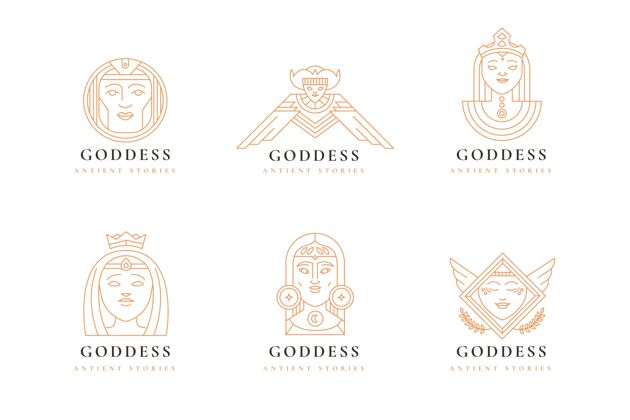标识线性平面女神标志系列企业标志品牌