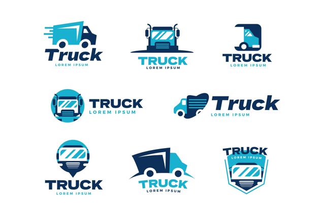 平面设计创意卡车标志模板企业标识企业公司