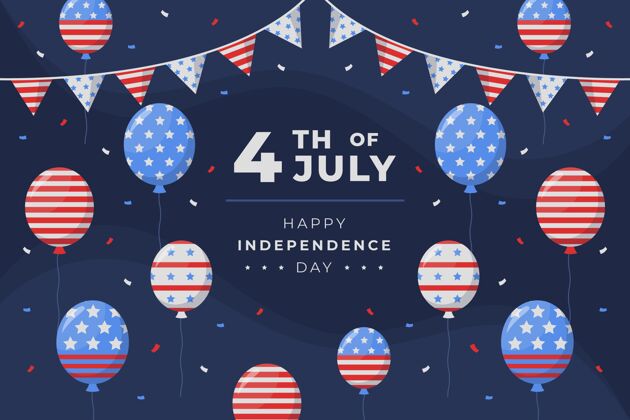 气球七月四日独立日气球背景美国独立日背景纪念