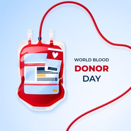 健康现实世界献血者日插画活动献血者献血