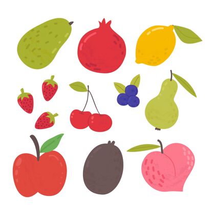 水果包装手绘水果系列食品健康手绘