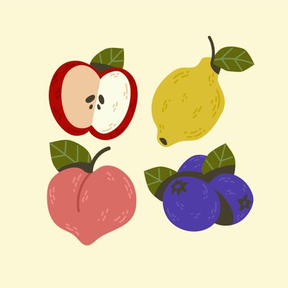 美味手绘水果系列营养水果包装收藏