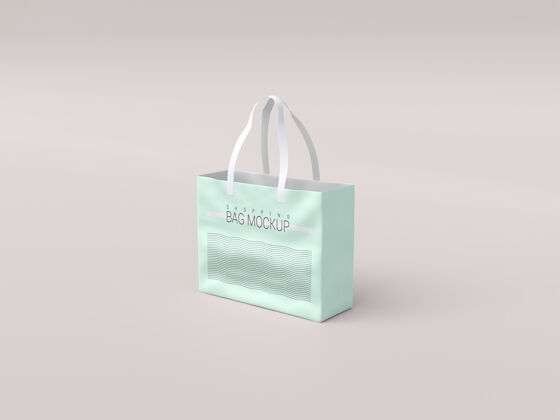 品牌光滑逼真的购物袋模型三维现实购物