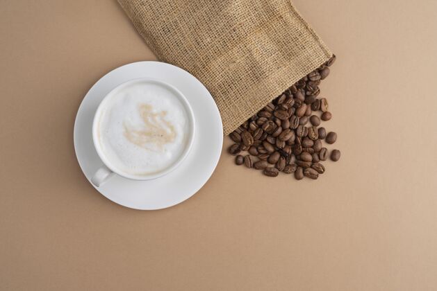 卡布奇诺咖啡豆布袋咖啡袋咖啡豆香气