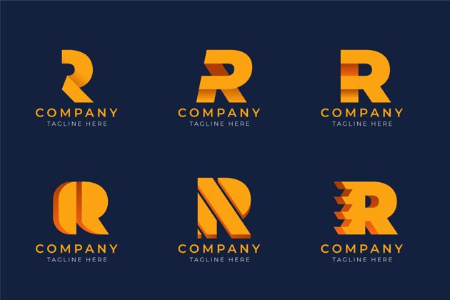 R标识收集与平面r标志模板平面设计品牌企业标识