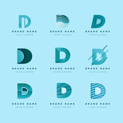 品牌收集平面设计d标志企业平面设计D标识