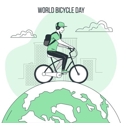自行车世界自行车日？概念图国际事件日