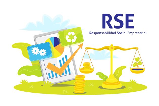 责任有机平面rse概念与平衡说明战略可持续性公司