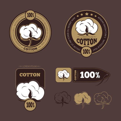 Quality复古棉图标 标签生产保证棉NatureclothingBio