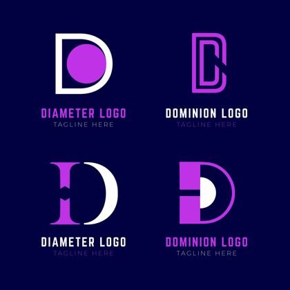 Logo平面设计不同的d标志包D标识Business品牌