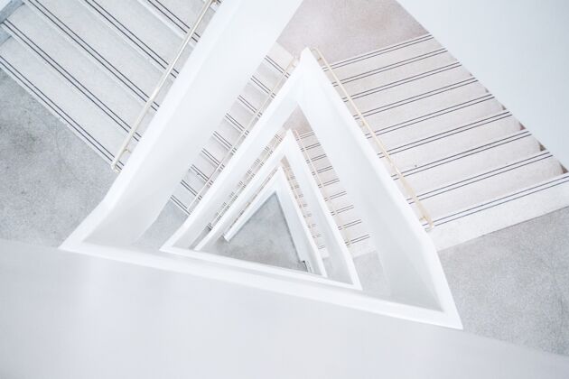 工程白色抽象建筑的广角镜头商业技术房间