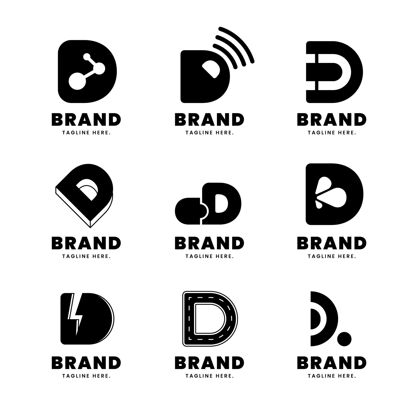 D标识平面设计d标志系列平面设计标识企业标识