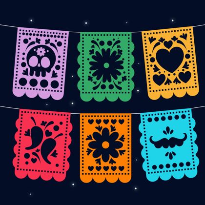 庆典平底墨西哥装饰五颜六色装饰五颜六色墨西哥