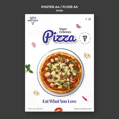 意大利比萨饼比萨饼海报模板食品横幅模板海报