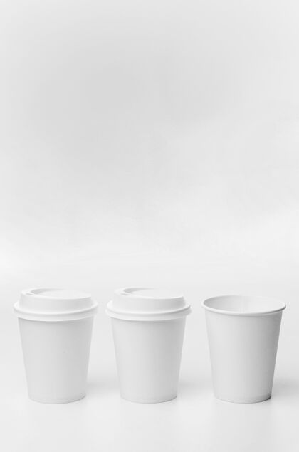 咖啡模型桌上有咖啡模型的塑料杯品牌商标咖啡杯