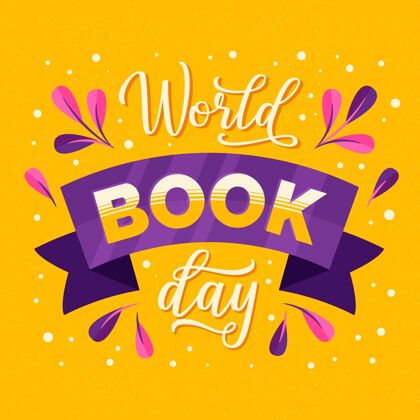 全球世界图书日刻字故事世界图书和版权日写作