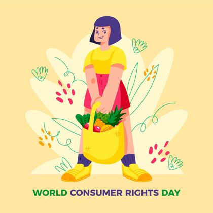 全球手绘世界消费者权益日插图国际插图手绘