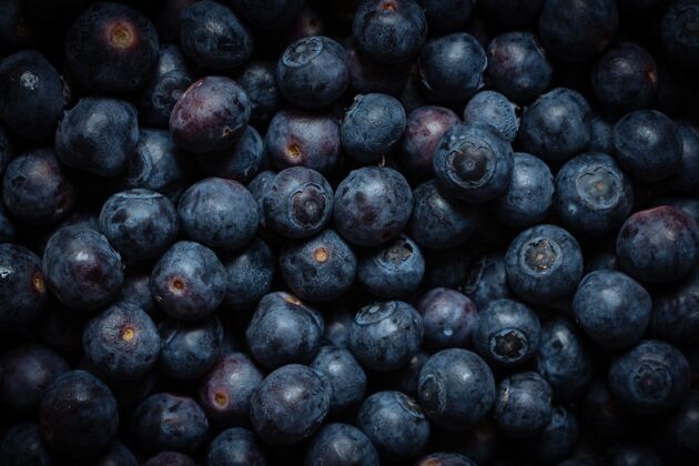 营养美味蓝莓特写镜头蓝莓吃碗