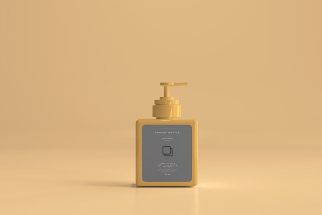 瓶子方形泵瓶模型洗发水医疗香水