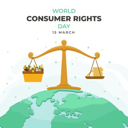世界世界消费者权益日插画平面设计气候变化国际