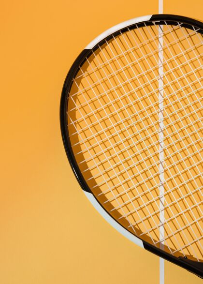 俯视图网球拍最小静物垂直网球拍简约