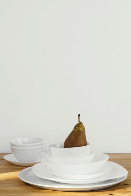 产品最小抽象概念在碗里水果简单装饰