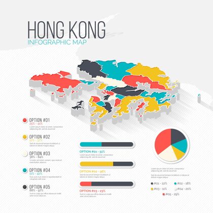 地图香港地图信息图形图形模板等距