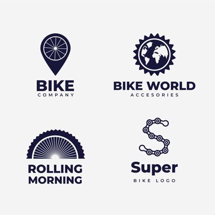标语收集自行车标志模板标签线企业标识