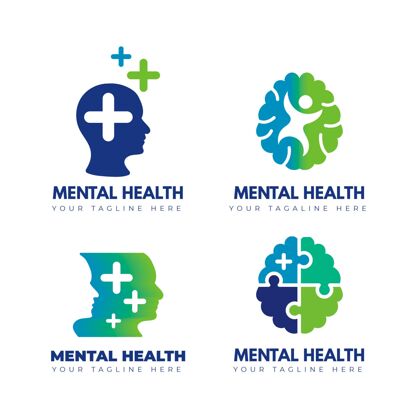 品牌心理健康标志模板集心理健康包装公司