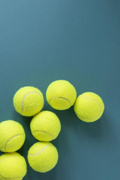 生活新网球顶视图与复制空间网球分心垂直