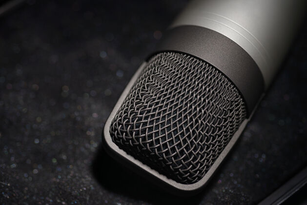 泡沫银色录音室电容话筒 黑色软泡沫保护套声音外壳播客