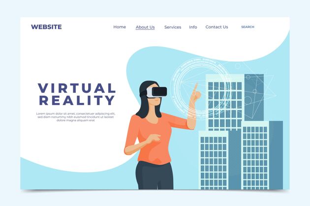 网页虚拟现实概念-登录页登陆娱乐虚拟
