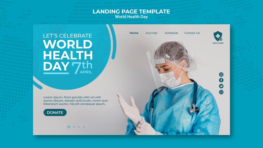 登录页世界卫生日网页模板医疗国际疾病
