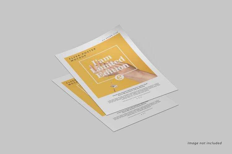 传单特写传单小册子模型海报现实模型