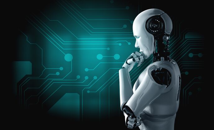 解决思考ai仿人机器人分析信息数据思考人工智能清洁