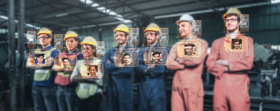 识别面向工业工人的人脸识别技术访问机器控制工业人脸数据