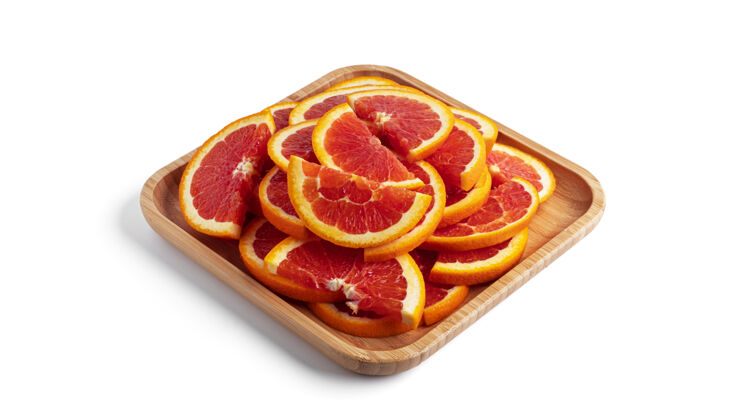 颜色橙色水果隔离桔子切多汁