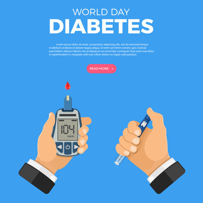 胰岛素用手和血糖仪控制你的糖尿病概念图葡萄糖注射笔