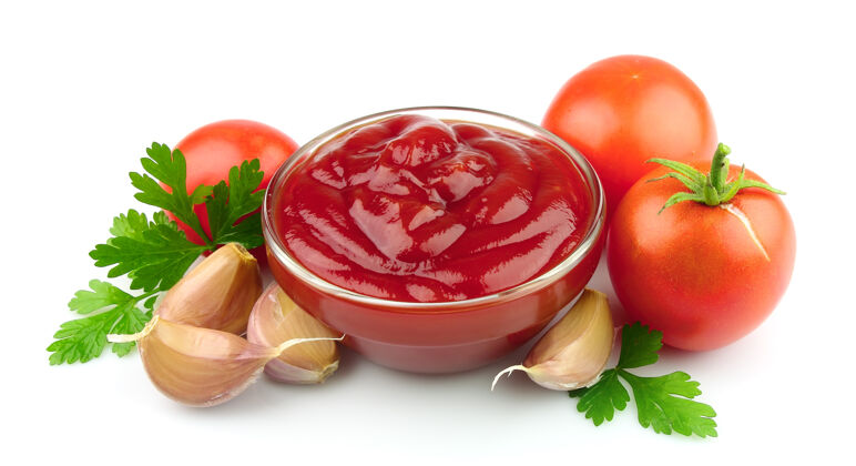 菜番茄酱加香料和蔬菜营养调味品番茄酱