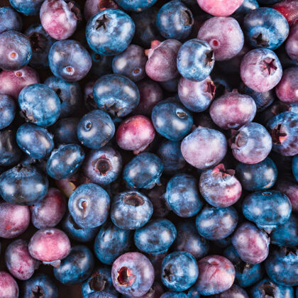 丰富新鲜蓝莓表面水果饮食越橘
