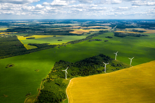 替代森林和田野上的风车效率能源环境