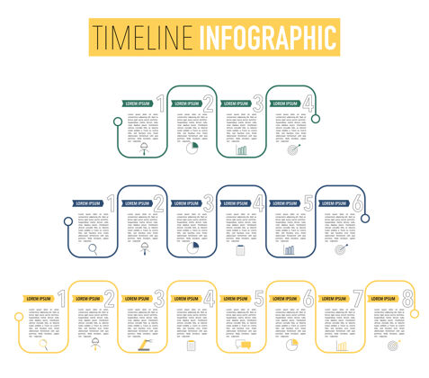 最小最小的信息图表时间线业务流程设计图表信息信息