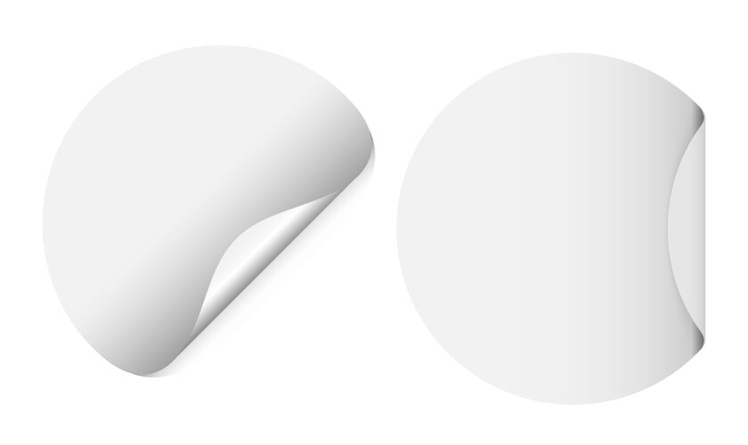 片材圆形白色贴纸化妆品容器插图插图剥离包装