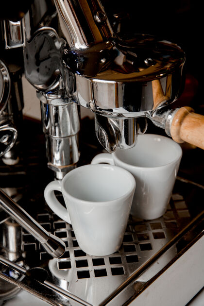 咖啡厅咖啡机 渗滤器 特写视图.bar背景厨房咖啡机咖啡机