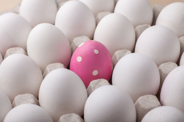 教复活节彩蛋包装中普通的白色彩蛋彩蛋其中不寻常