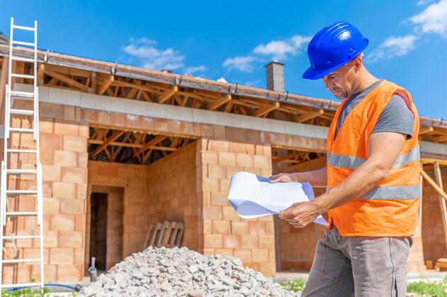 工作施工监理在建造家庭住宅的过程中控制项目工程工人职业