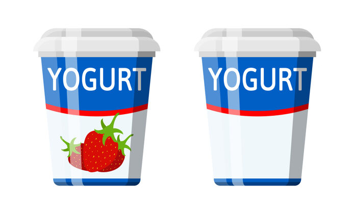 容器塑料容器酸奶 草莓酸奶甜点 食物塑料玻璃.牛奶产品.有机健康产品甜点罐食品