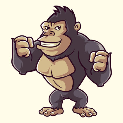 巨大金刚大猩猩猴子卡通可爱力量野兽动物园